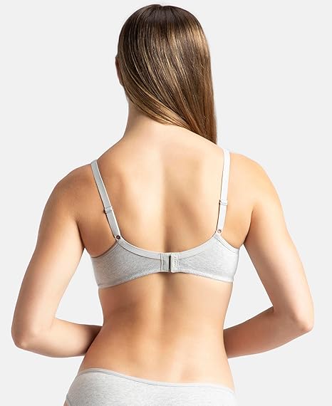 Jockey 1722 Women’s Wirefree Cotton Bra – Medium Coverage Everyday Fit with Shaper Panel & Adjustable Straps